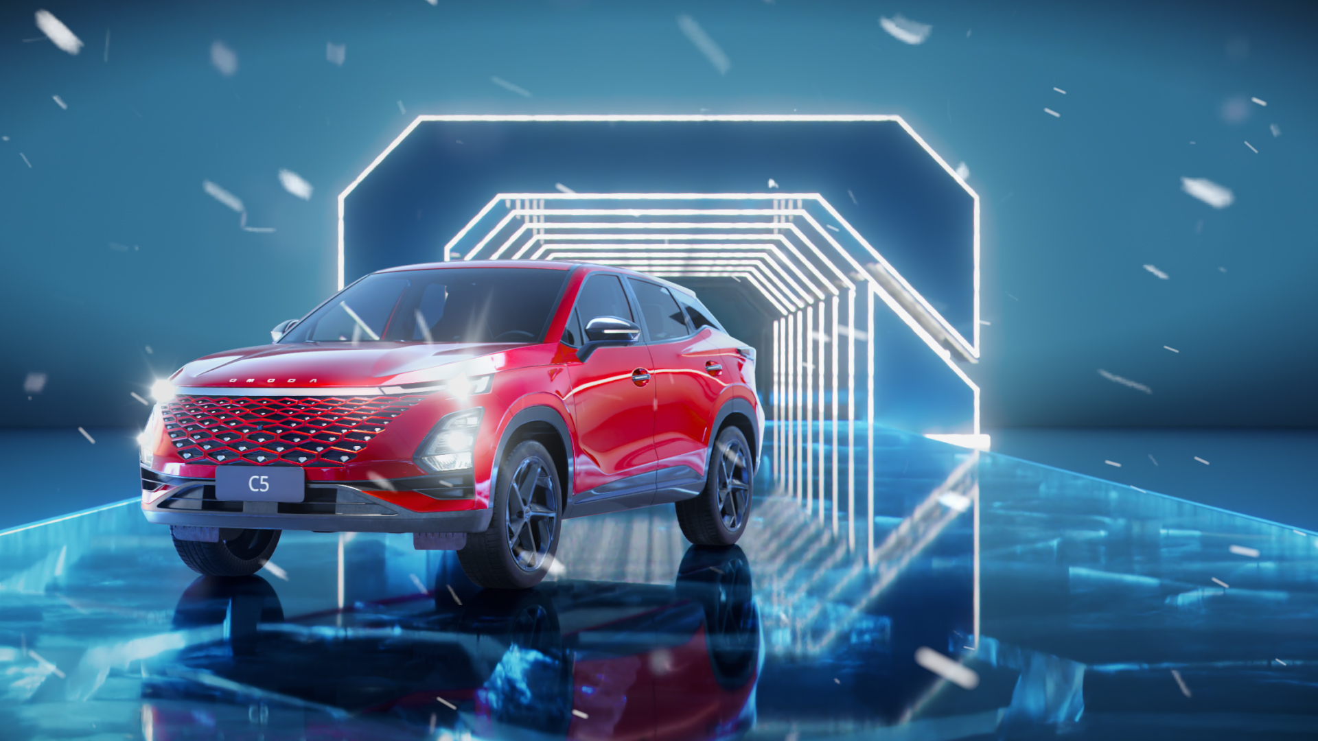 OMODA C5 Trendy Red в новогоднем шоу «VK под шубой 2»