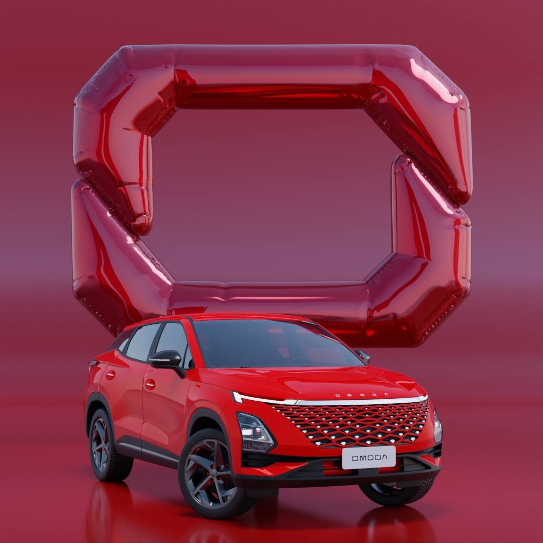 OMODA C5 теперь в красном цвете!