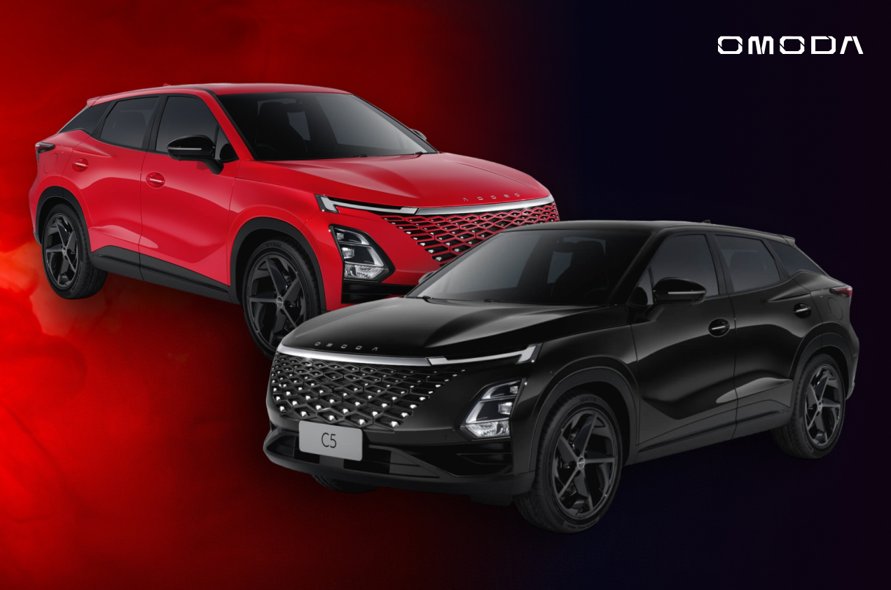 Очарование Trendy Red и Black Diamond: 2 серии фастбэк-кроссовера OMODA C5