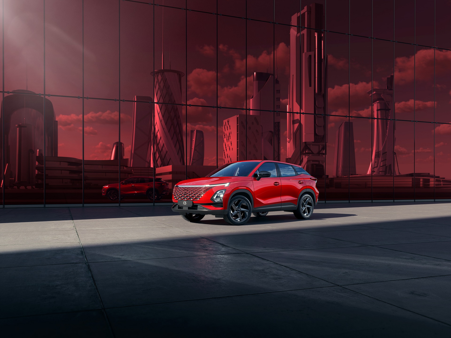 OMODA C5 в огненном красном цвете — лимитированная серия от 1 999 900 руб. 