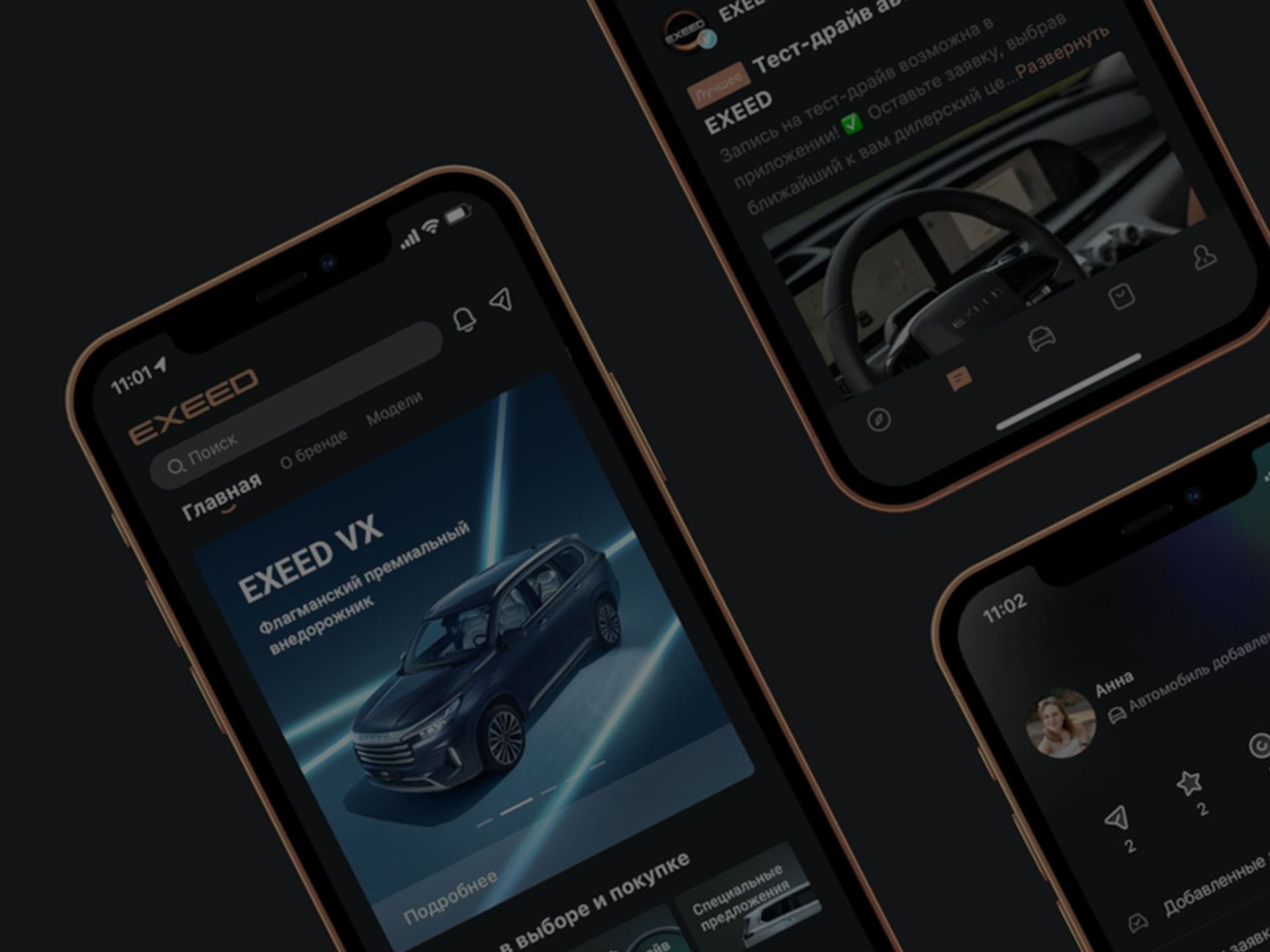 Приложение EXEED для смартфона
