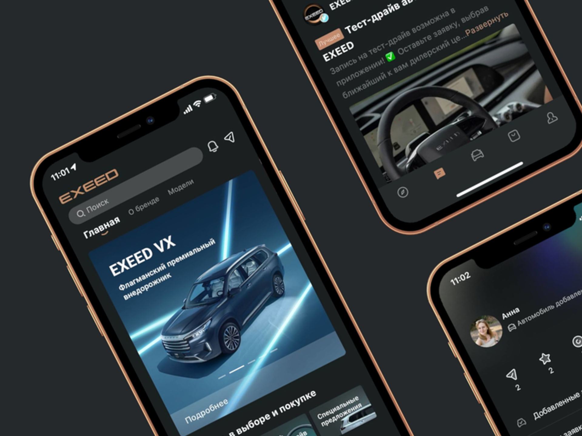 Приложение EXEED для смартфона