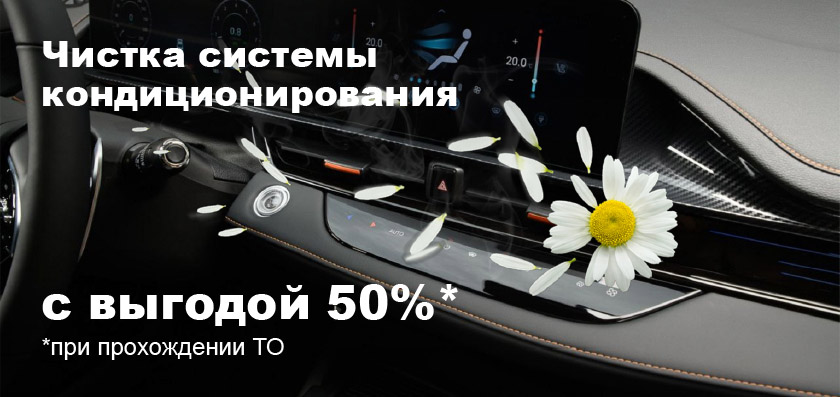 Чистка системы кондиционирования с выгодой в 50% при прохождении ТО