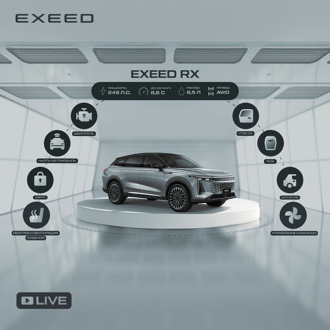 Мобильное приложение EXEED и технология EXEED Connect