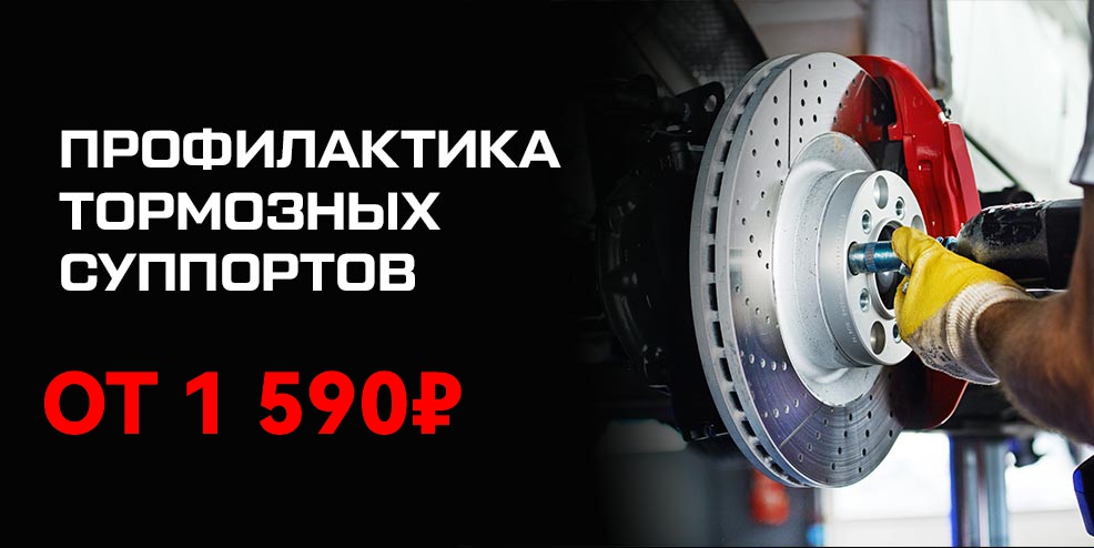 Профилактика тормозных суппортов одной оси от 1 590 руб